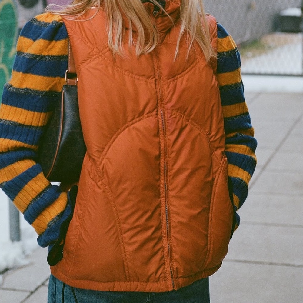 Obermeyer Orange Goose Down filledPuffer Vest Women’s Size 8